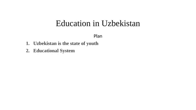 Education in Uzbekistan 1