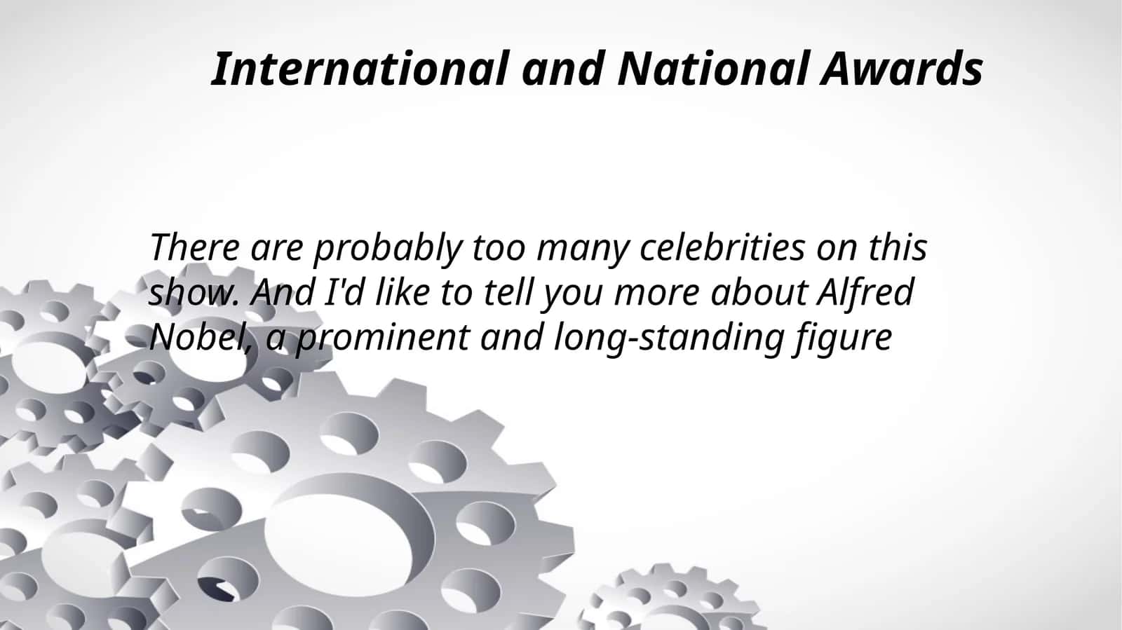 International and National Awards 1
