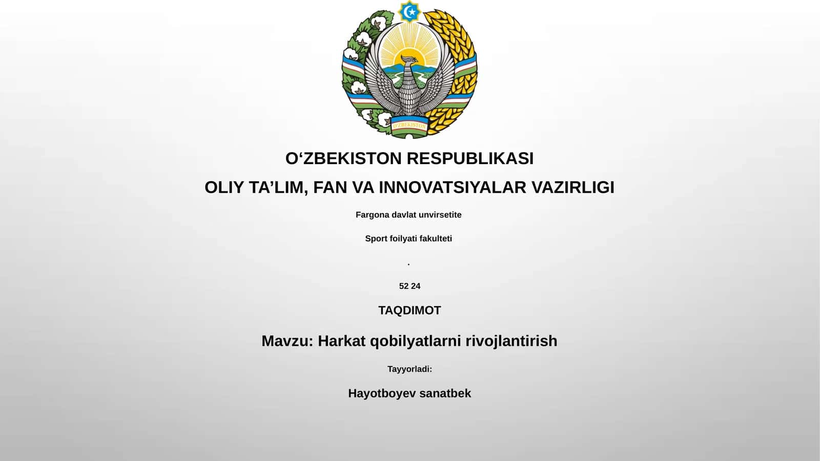 Motor ko'nikmalar 1