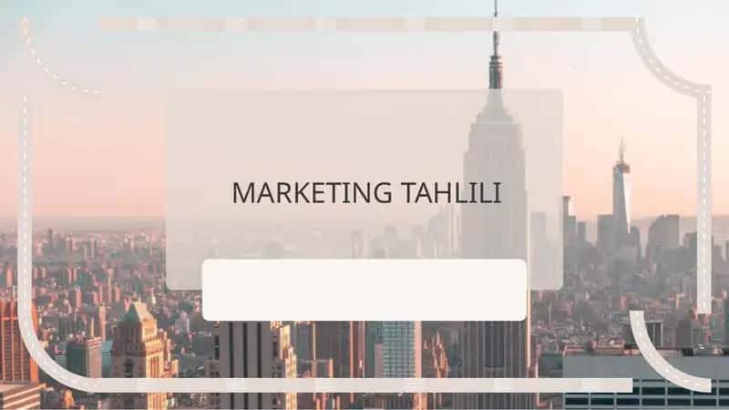 Marketing Tahlili 1
