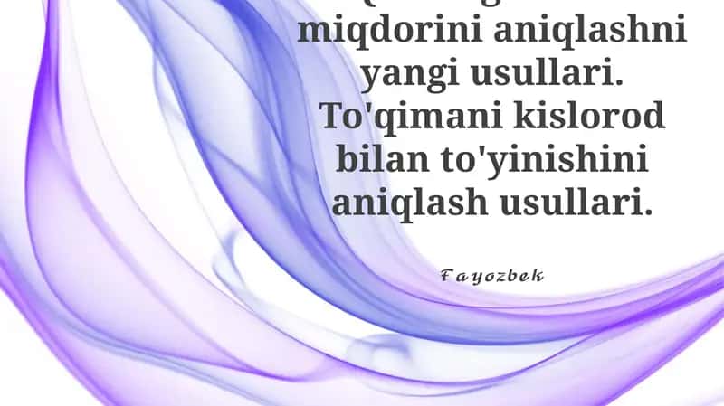 To'qima kislorod to'yinganligini o'lchash usullari 1