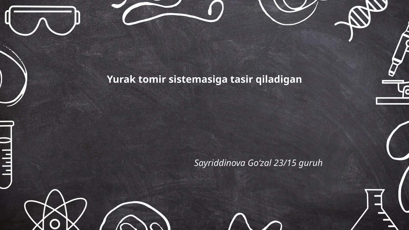 Yurak tomir tizimining anatomiyasi 1