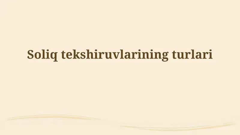 Ofisda soliq tekshiruvi 1