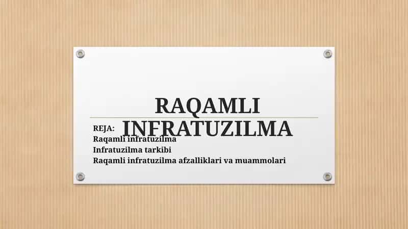 Raqamli infratuzilma 1