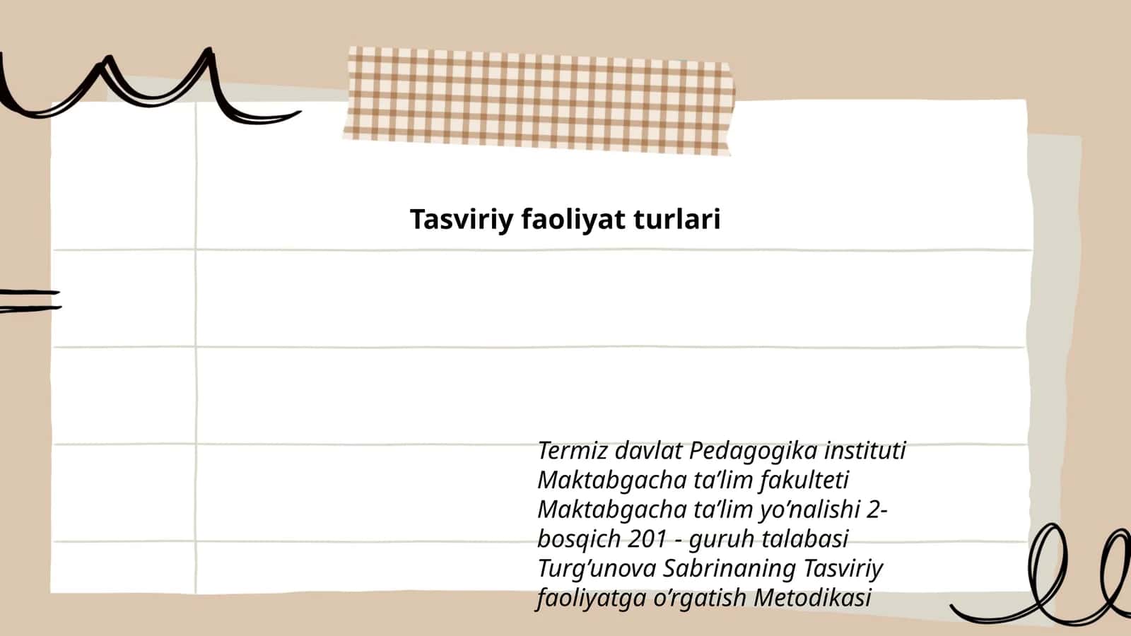 Tasviriy faoliyatga o’rgatish Metodikasi 1