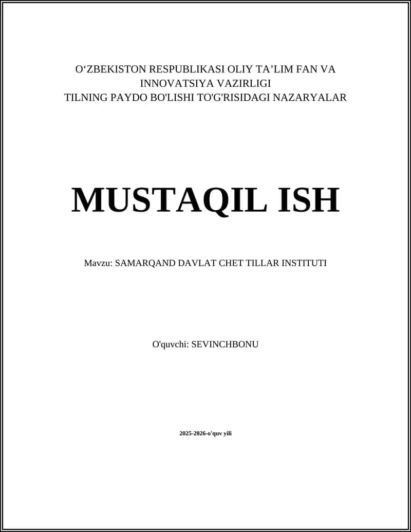 SAMARQAND DAVLAT CHET TILLARI INSTITUTI 1