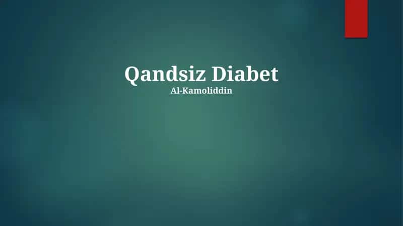 Qandsiz Diabet 1