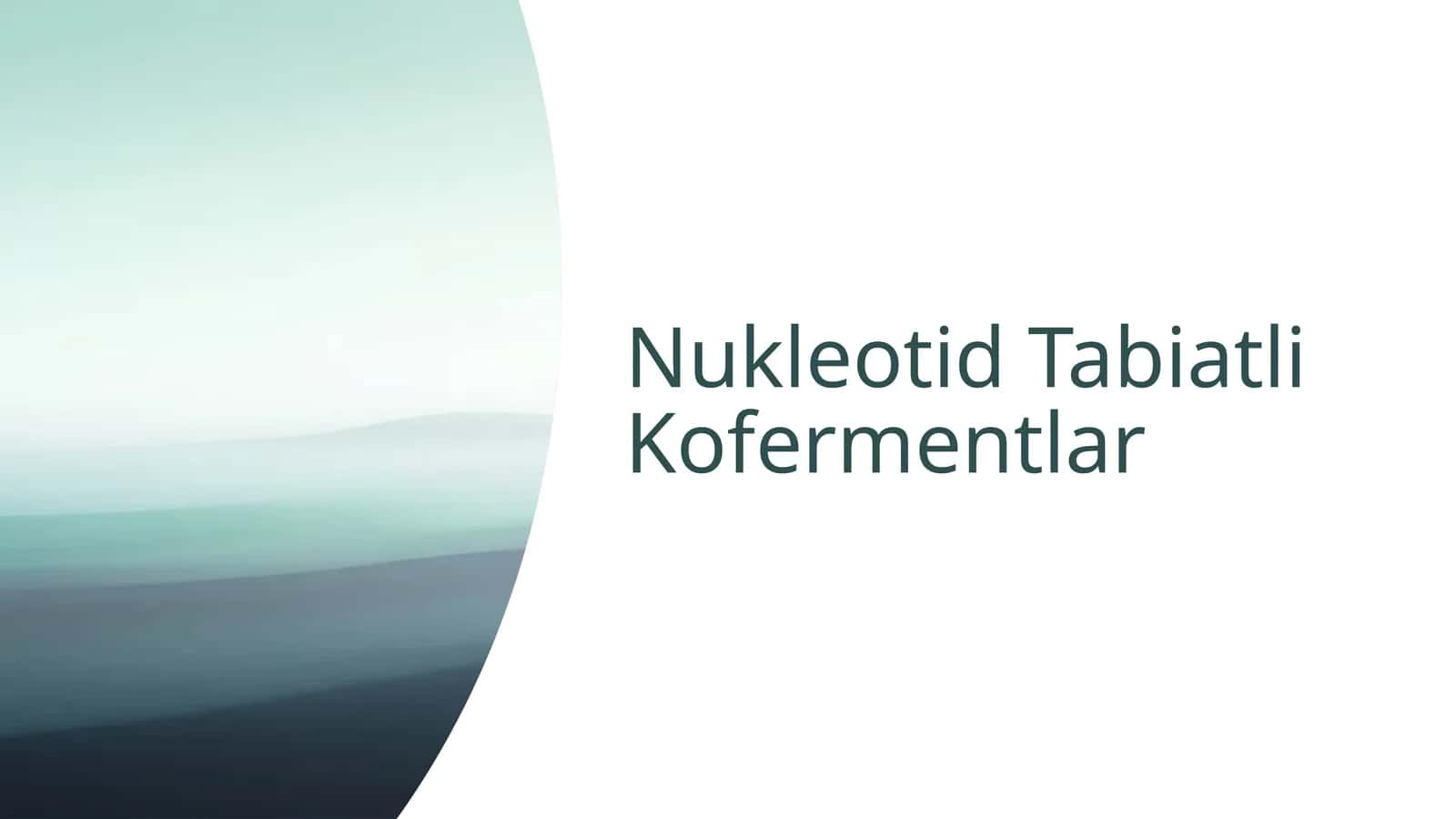 Nukleotid Tabiatli Kofermentlar 1
