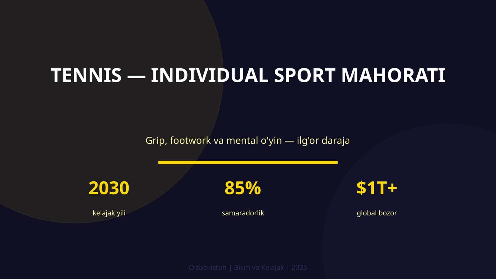 Tennis — individual sport mahorati 1