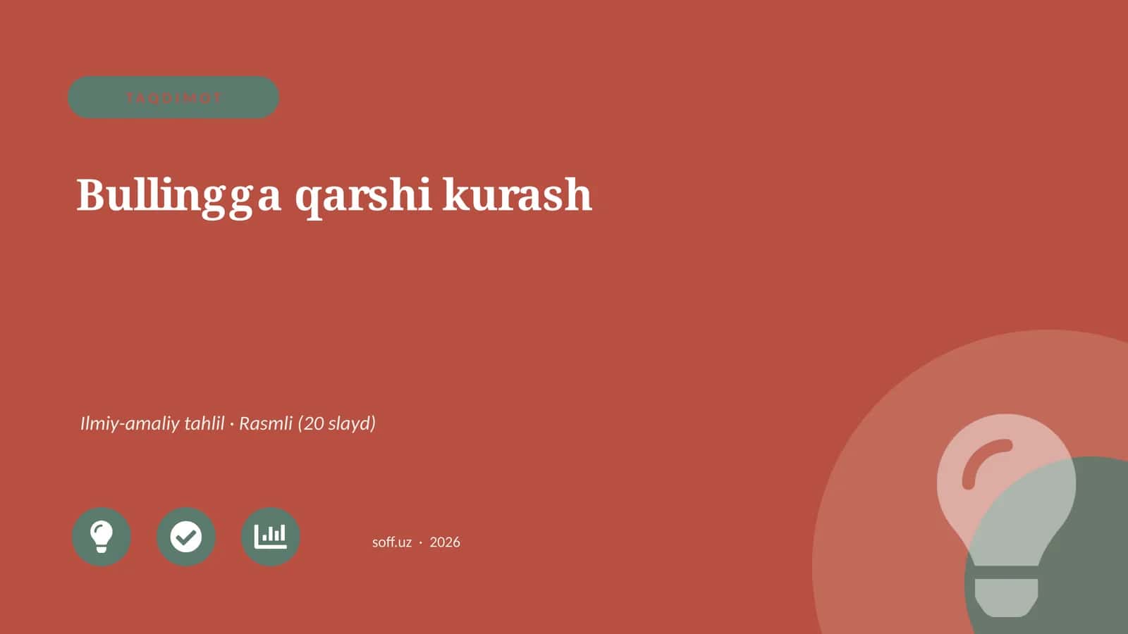 Bullingga qarshi kurash 1