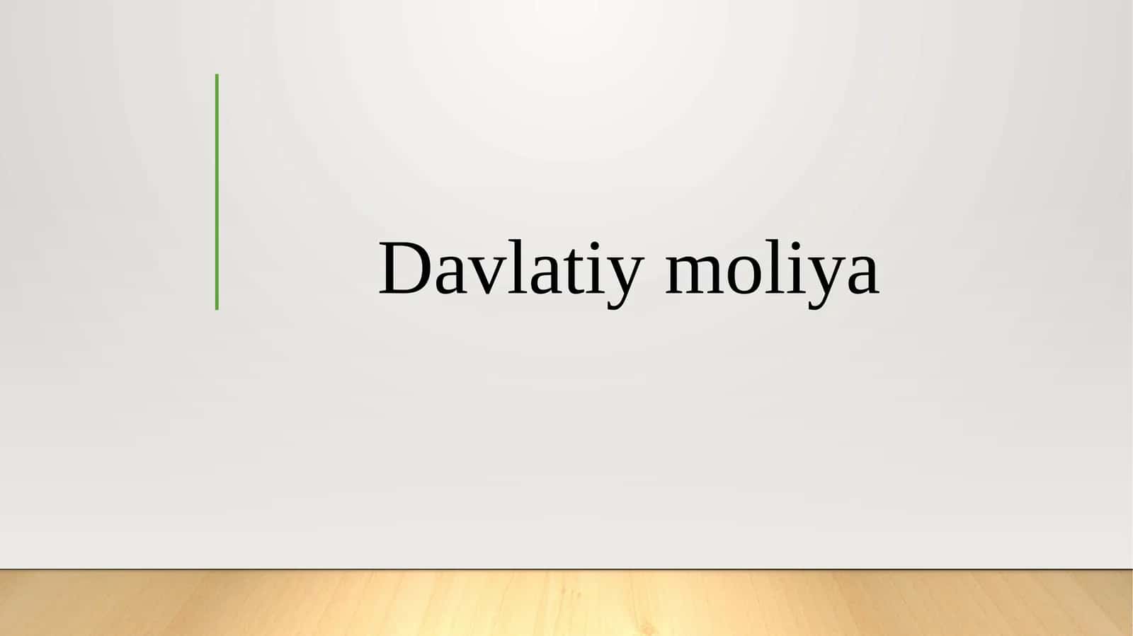 Davlatiy moliya 1