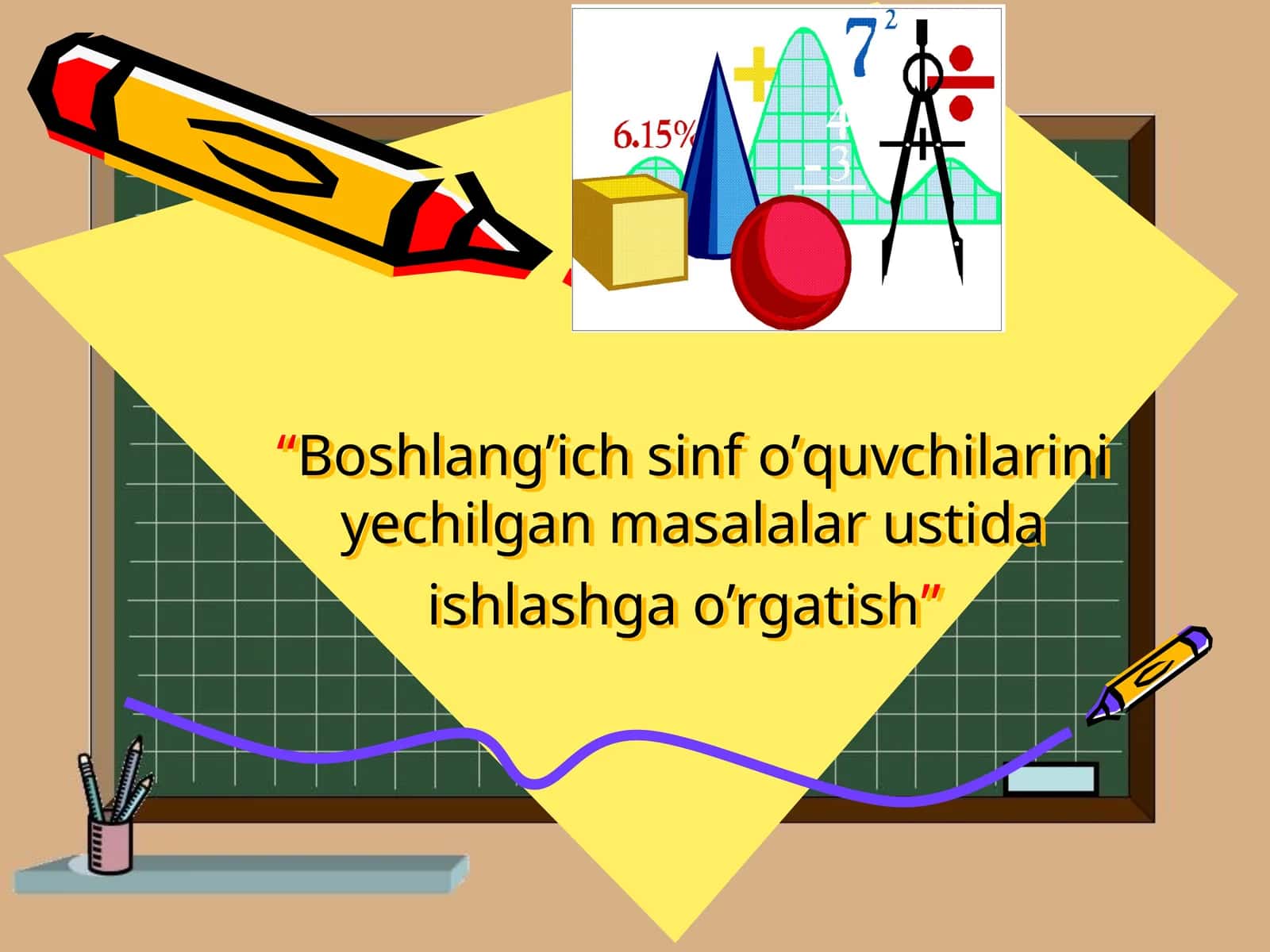 Boshlang’ich sinf o’quvchilarini yechilgan masalalar ustida ishlashga o’rgatish 1