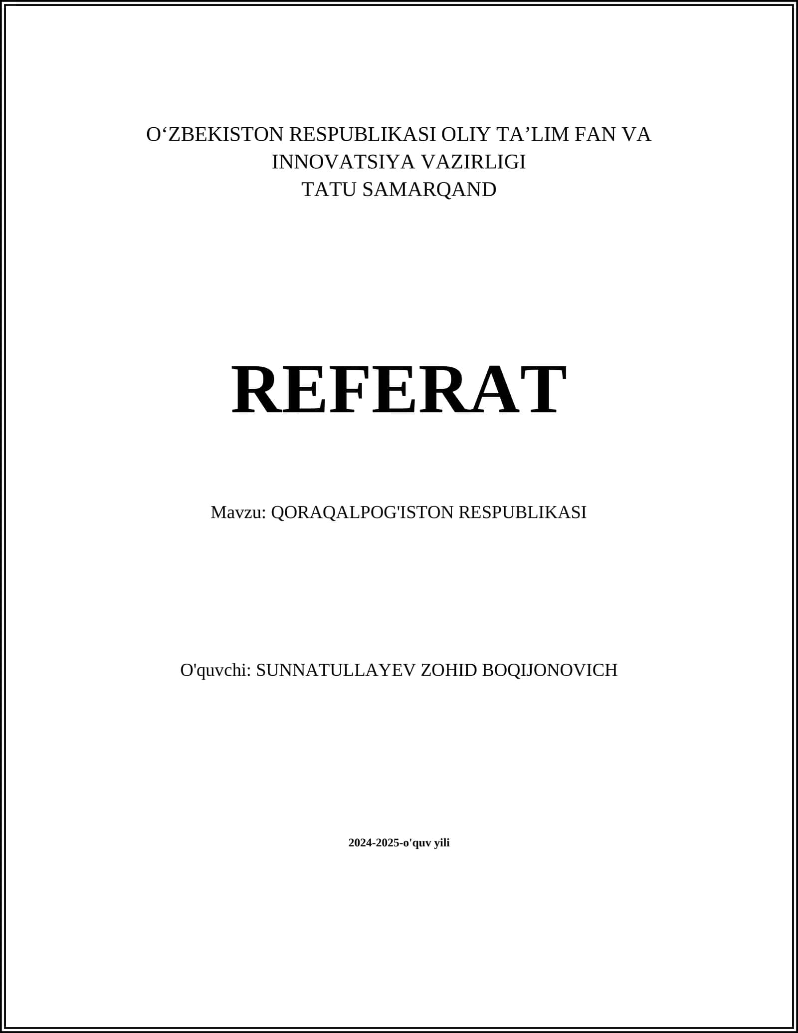 QORAQALPOG'ISTON RESPUBLIKASI 1