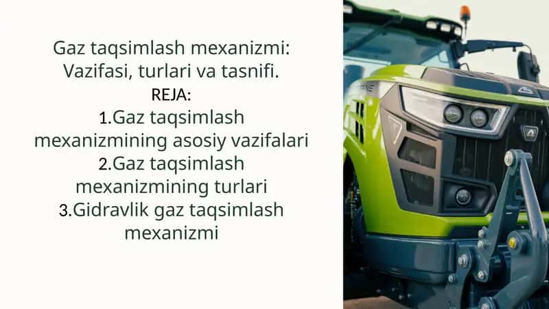 Gaz taqsimlash mexanizmi 1