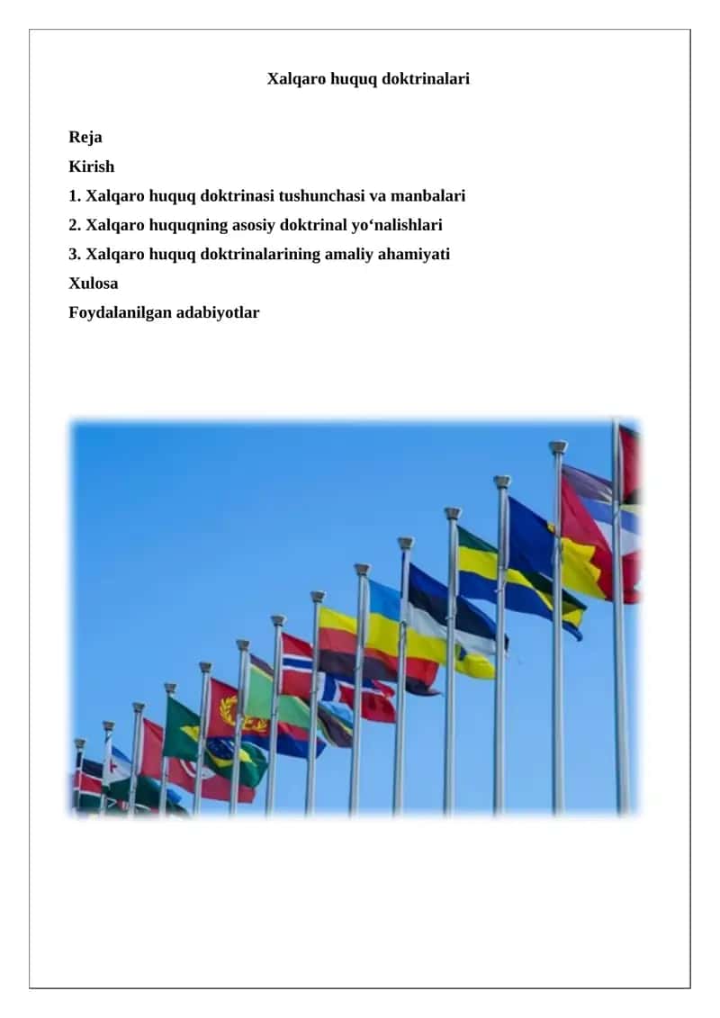 Xalqaro huquq doktrinalari 1