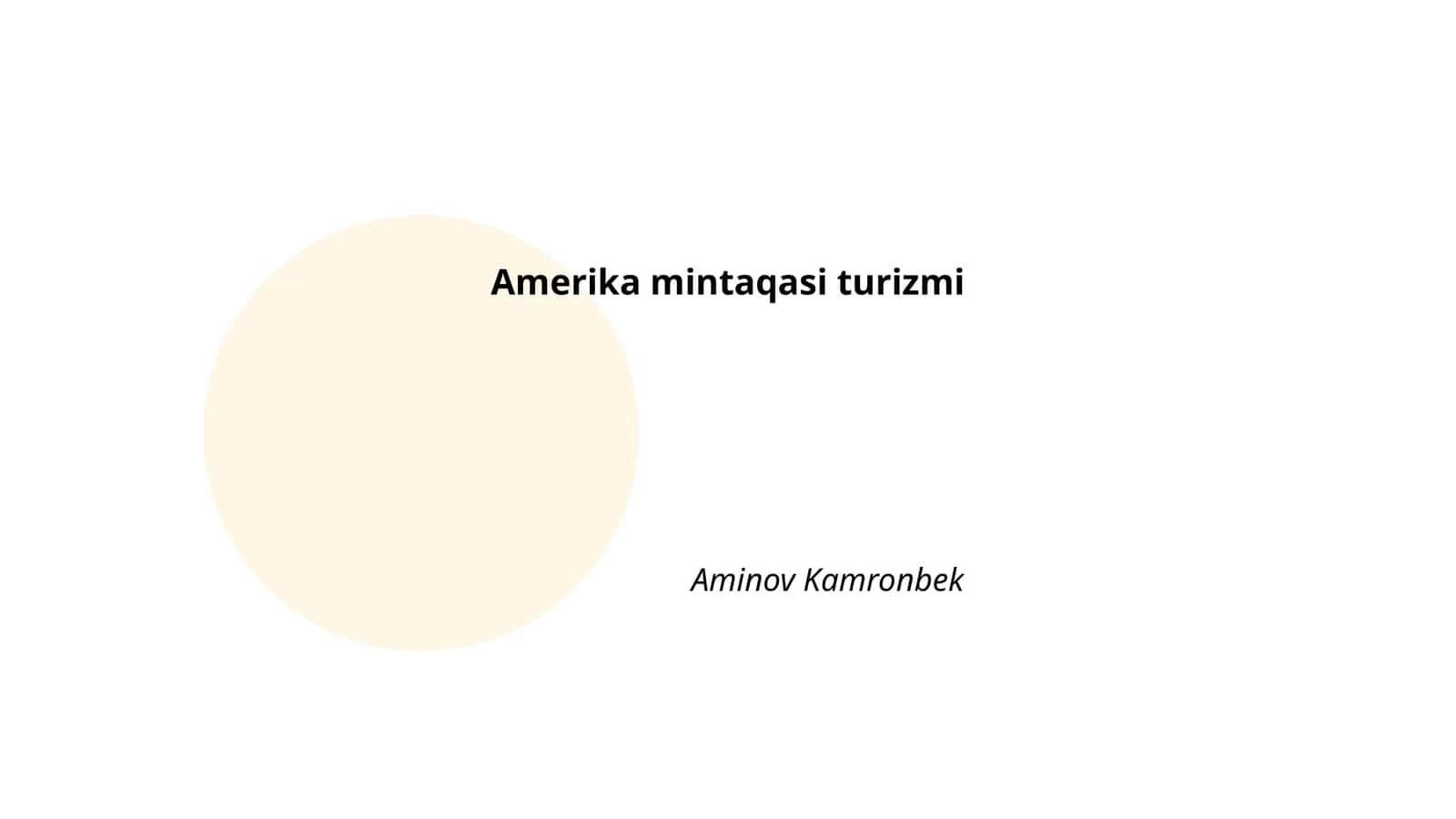 Amerika mintaqasi turizmi 1