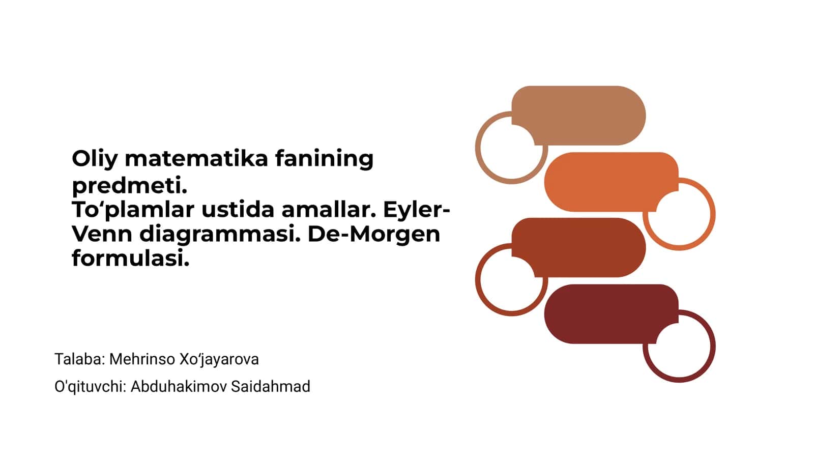 Oliy matematika fanining predmeti 1