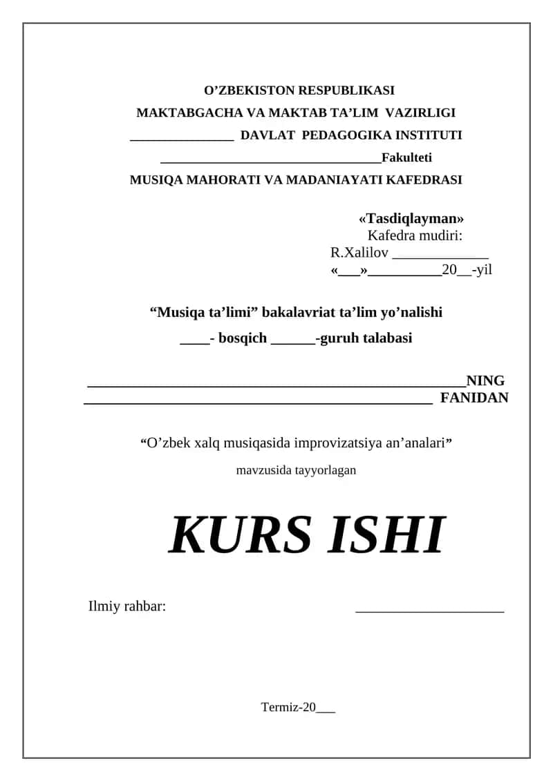 O’zbek xalq musiqasida improvizatsiya anʼanalari 1