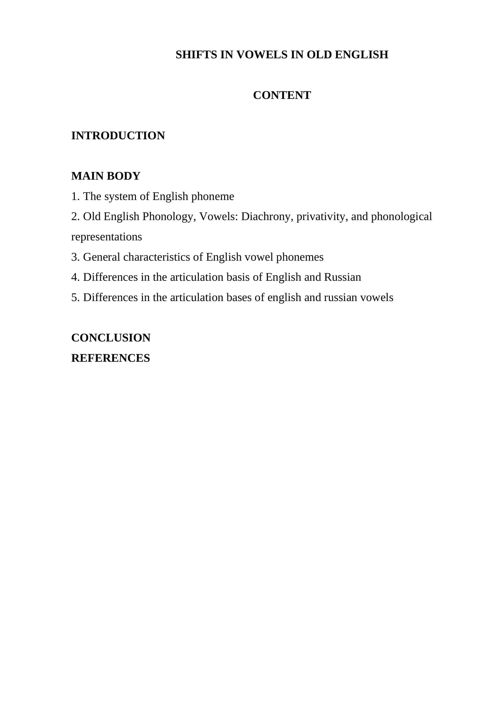 SHIFTS IN VOWELS IN OLD ENGLISH 1