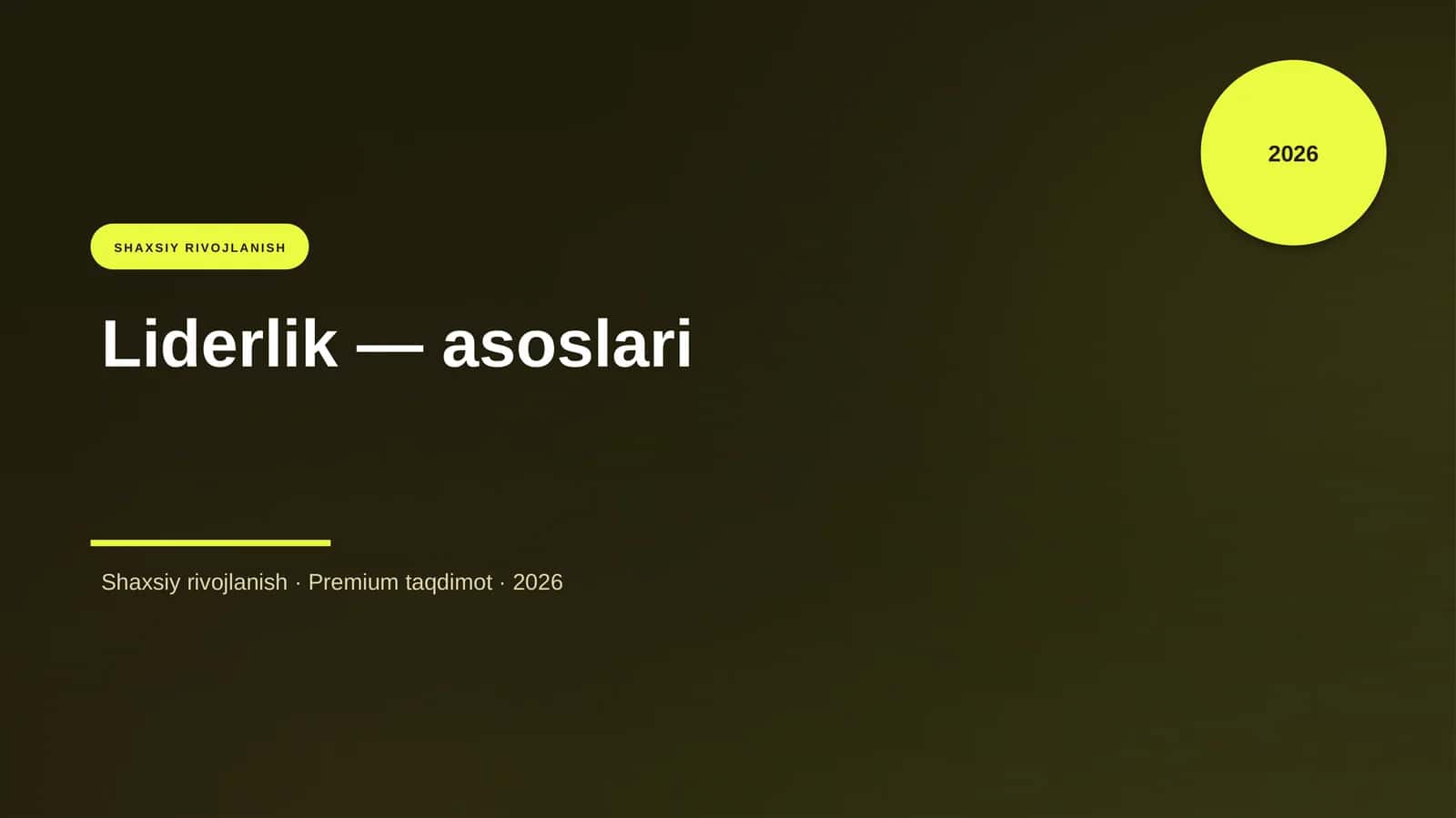 Liderlik — asoslari 1