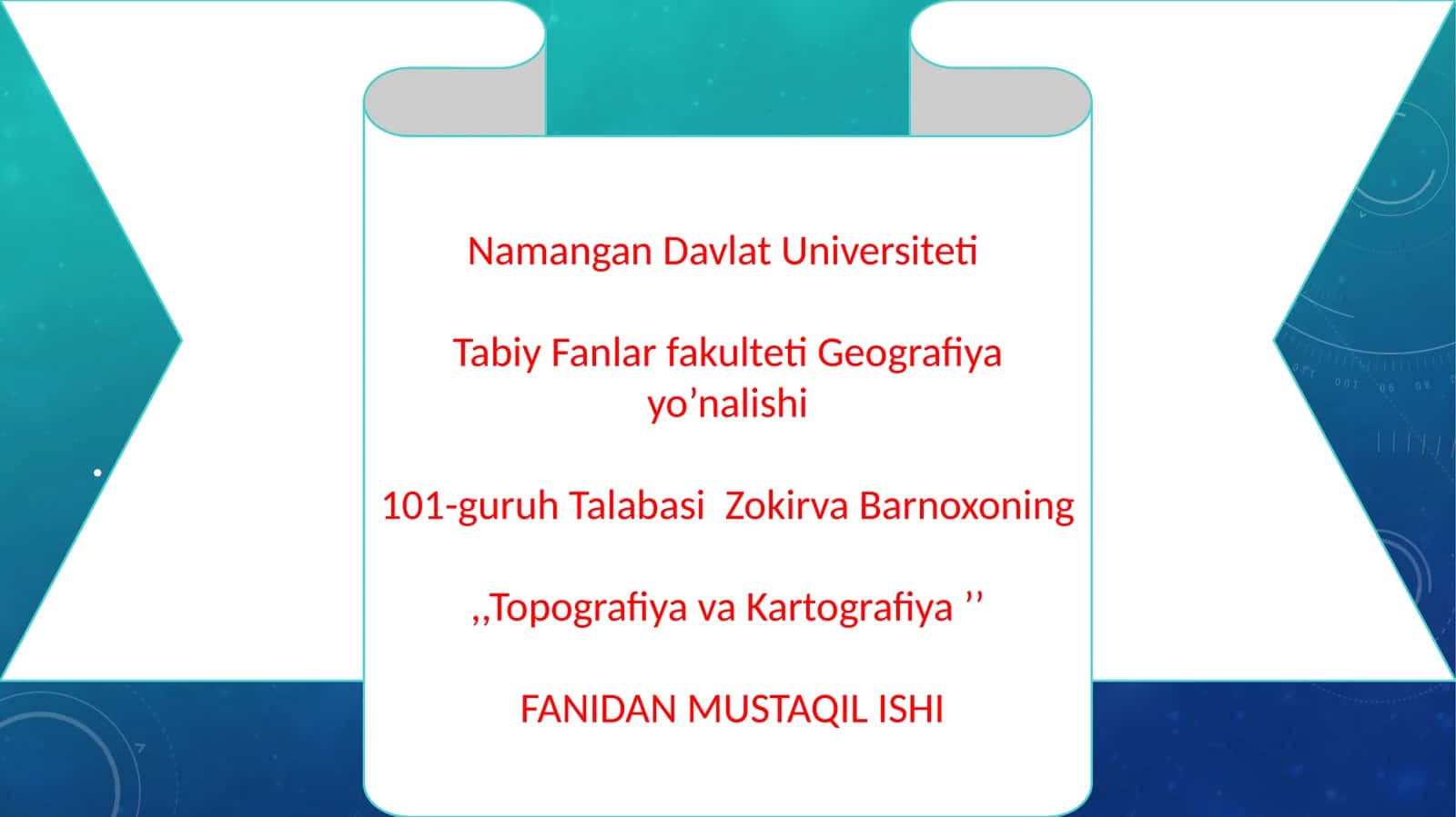 Kartografiyaning rivojlanishi 1
