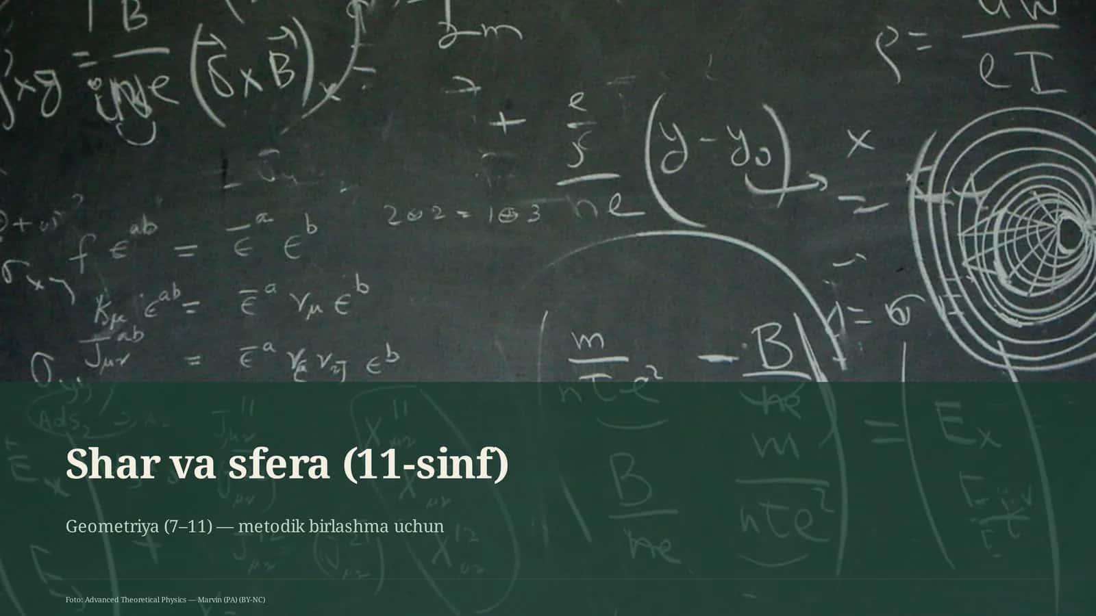 Shar va sfera (11-sinf) 1