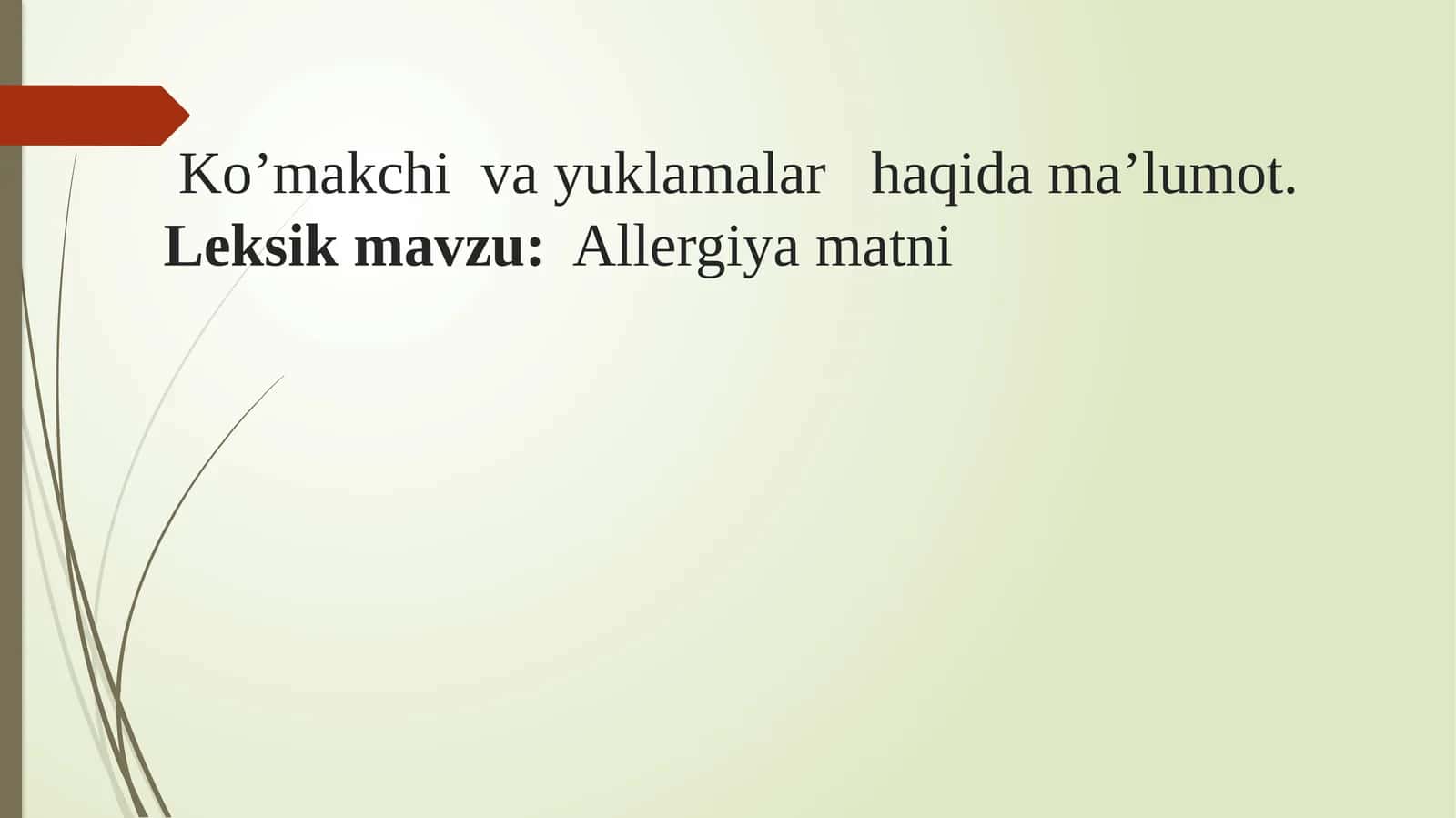 Allergiya matni 1