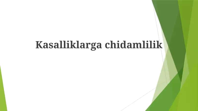 Kasalliklargachidamlilik 1