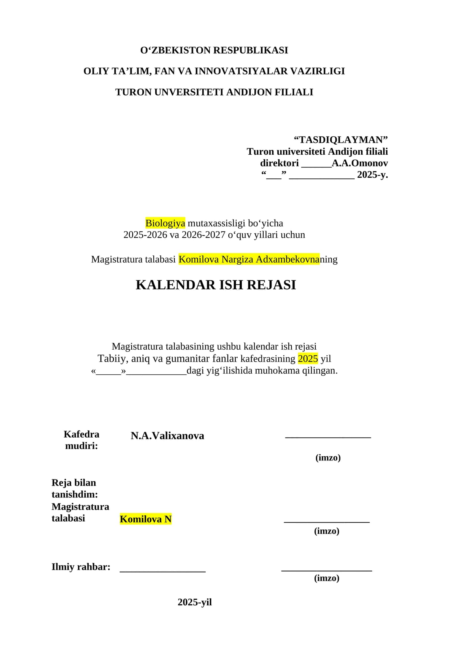 TURON UNVERSITETI ANDIJON FILIALI 1