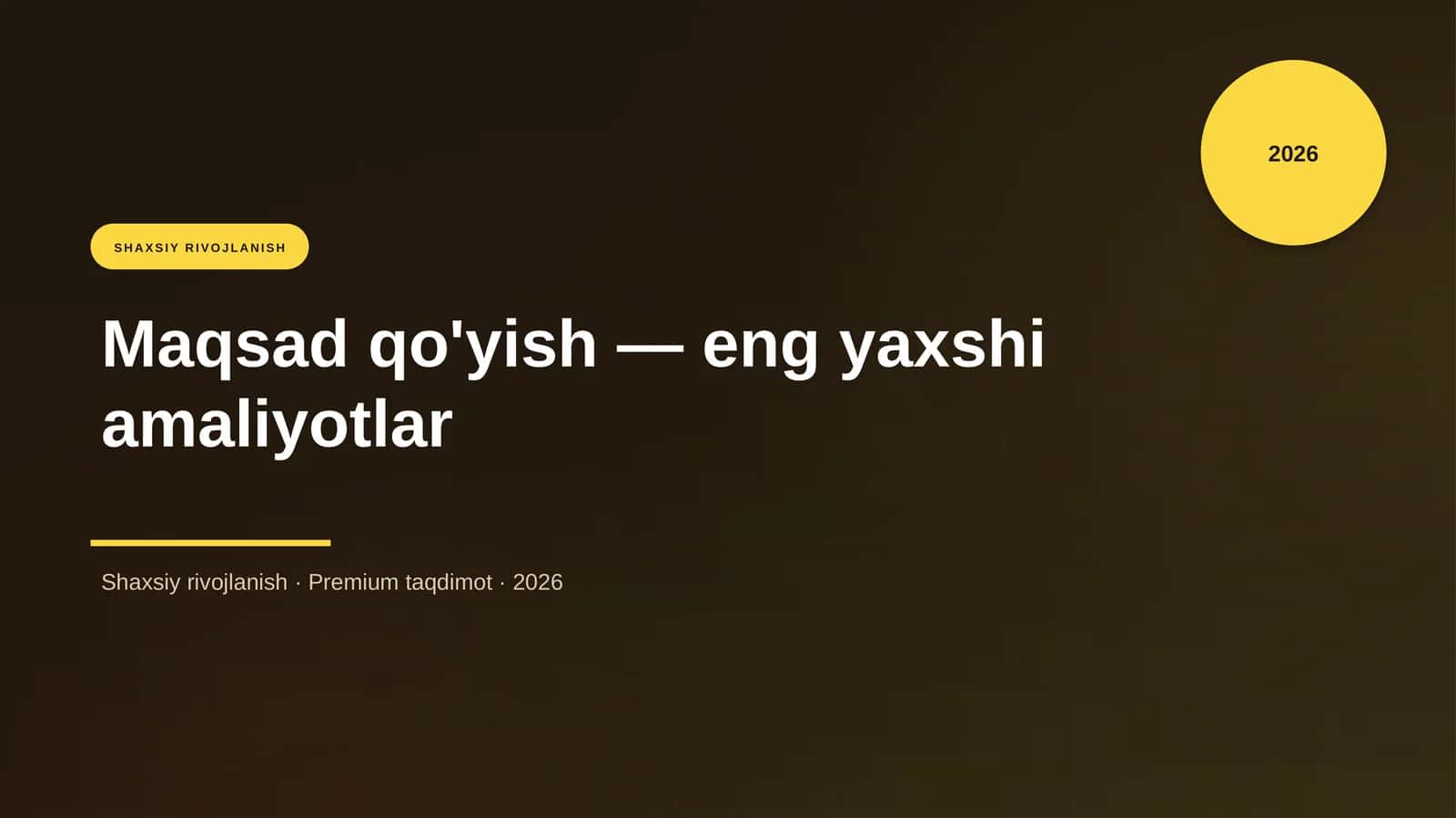 Maqsad qo'yish — eng yaxshi amaliyotlar 1