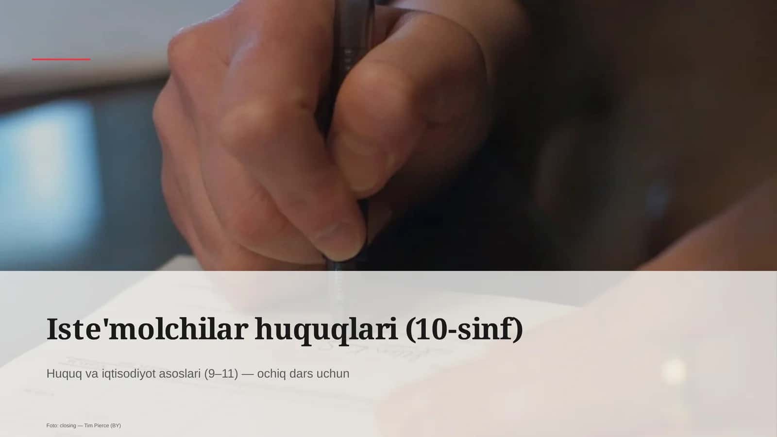 Iste'molchilar huquqlari (10-sinf) 1