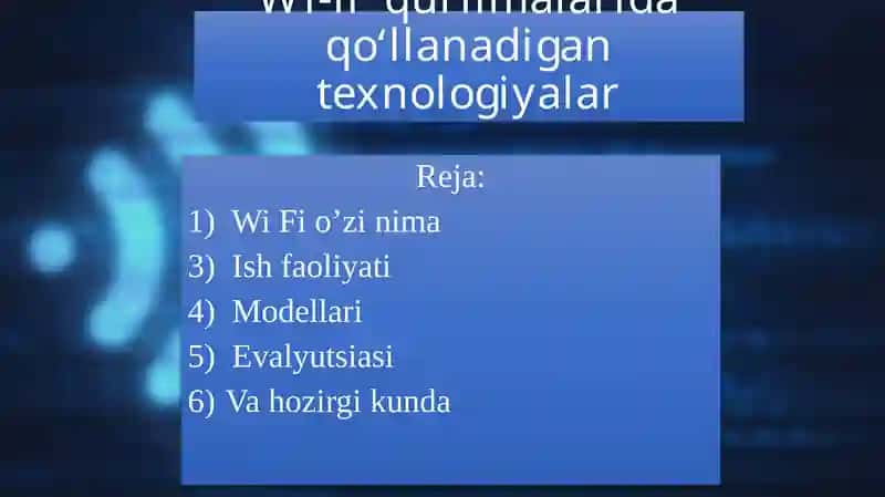 Wi-Fi texnologiyasi