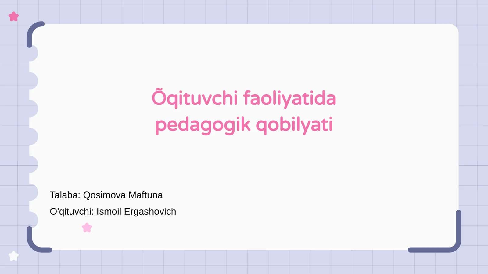 Õqituvchi faoliyatida pedagogik qobilyati 1