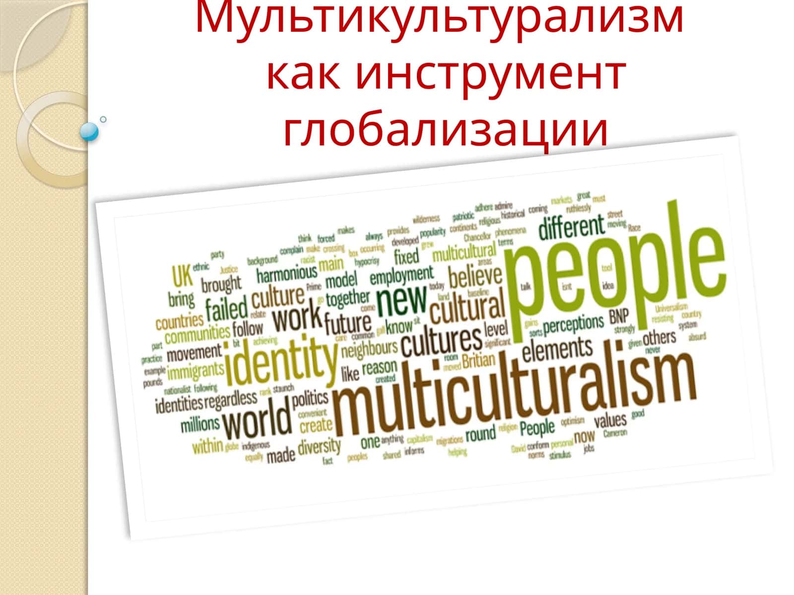Мультикультурализм как инструмент глобализации 1
