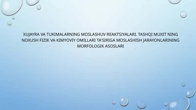 Tukimning moslashuvi 1