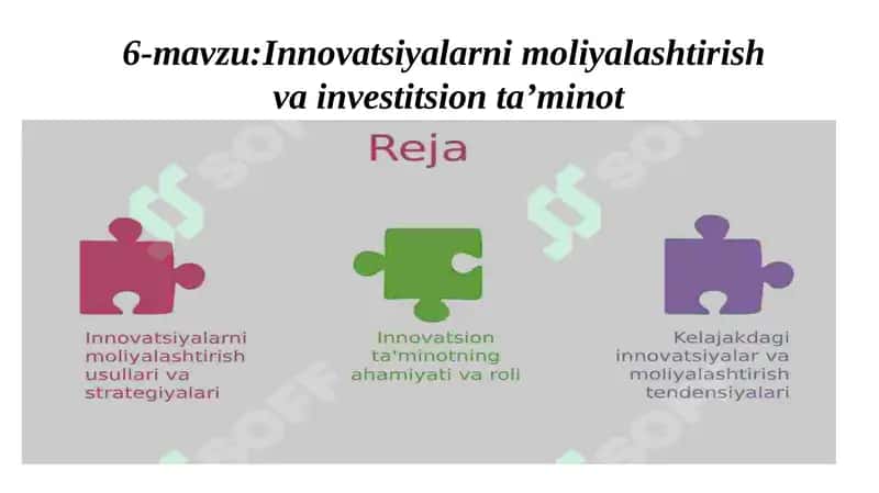 Innovatsiyalar moliyalashtirish 1