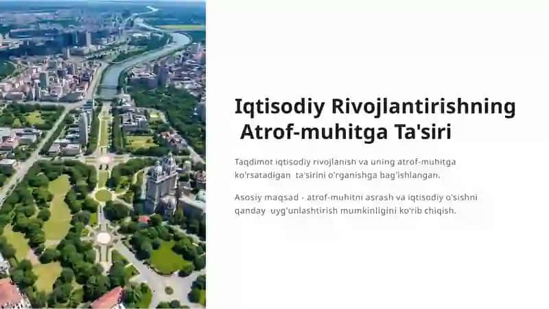 Iqtisodiy Rivojlantirishning Atrof-muhitga Ta'siri