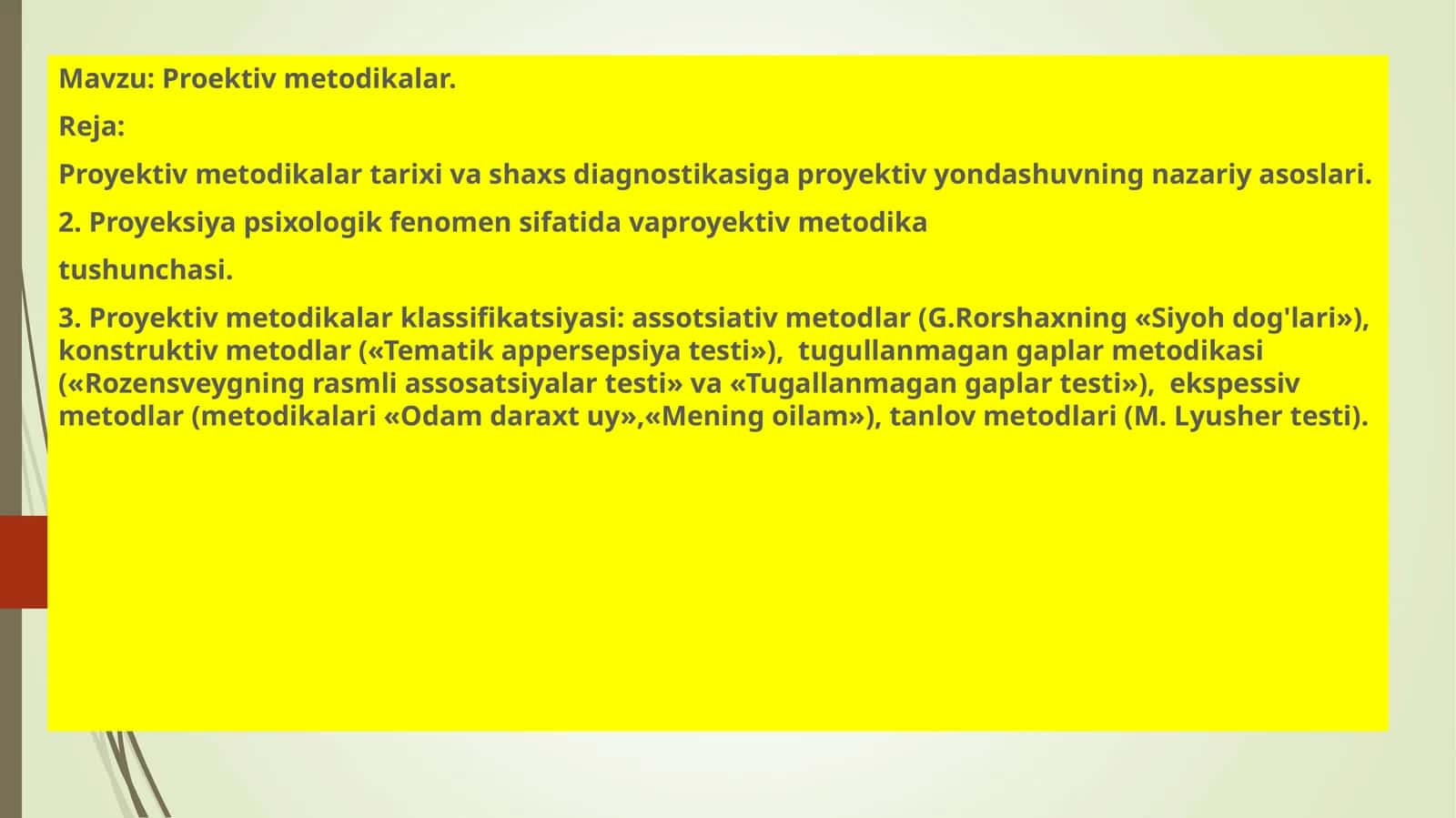 Proyektiv metodikalar 1