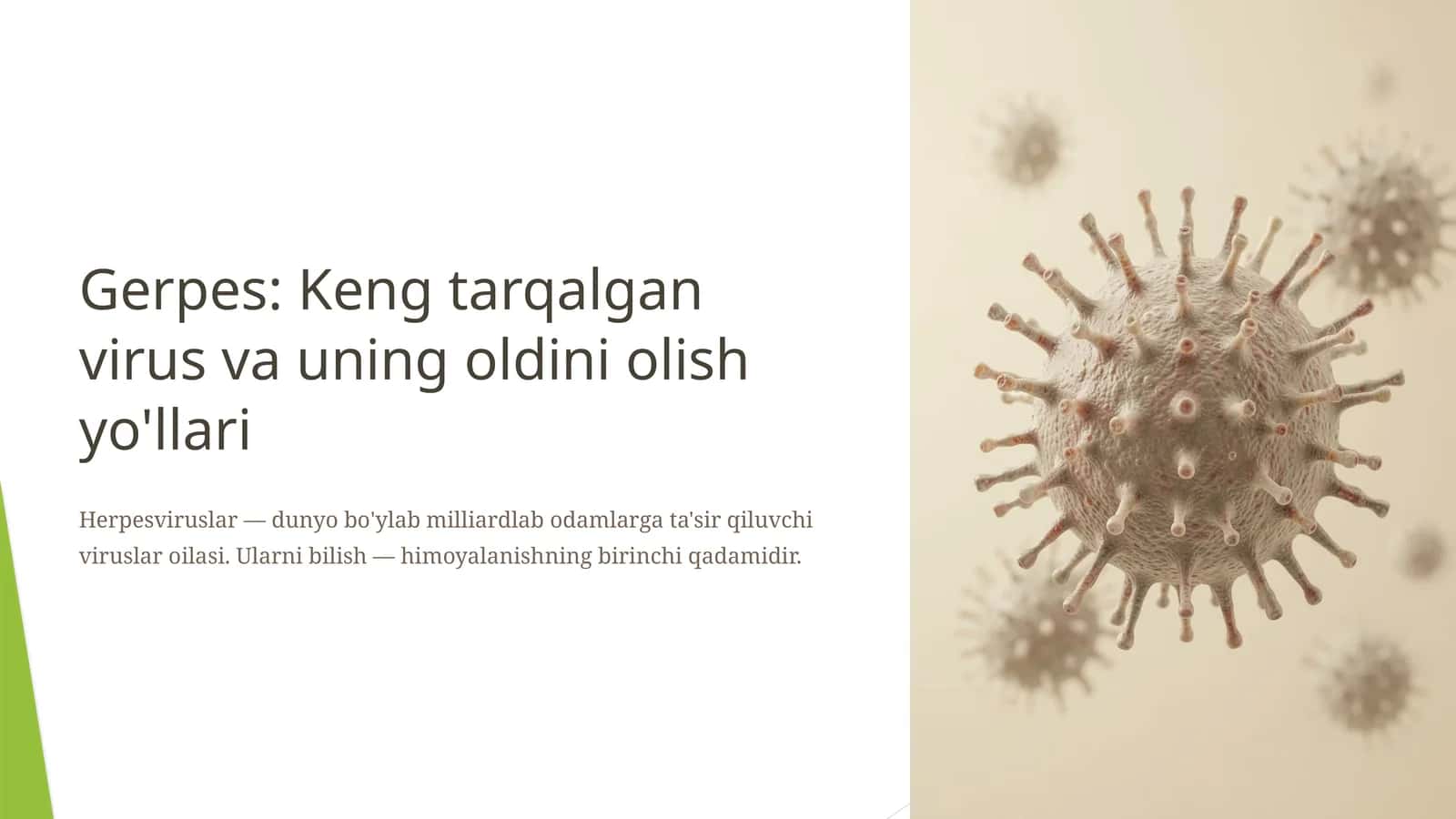 Gerpes: Keng tarqalgan virus va uning oldini olish yo'llari 1