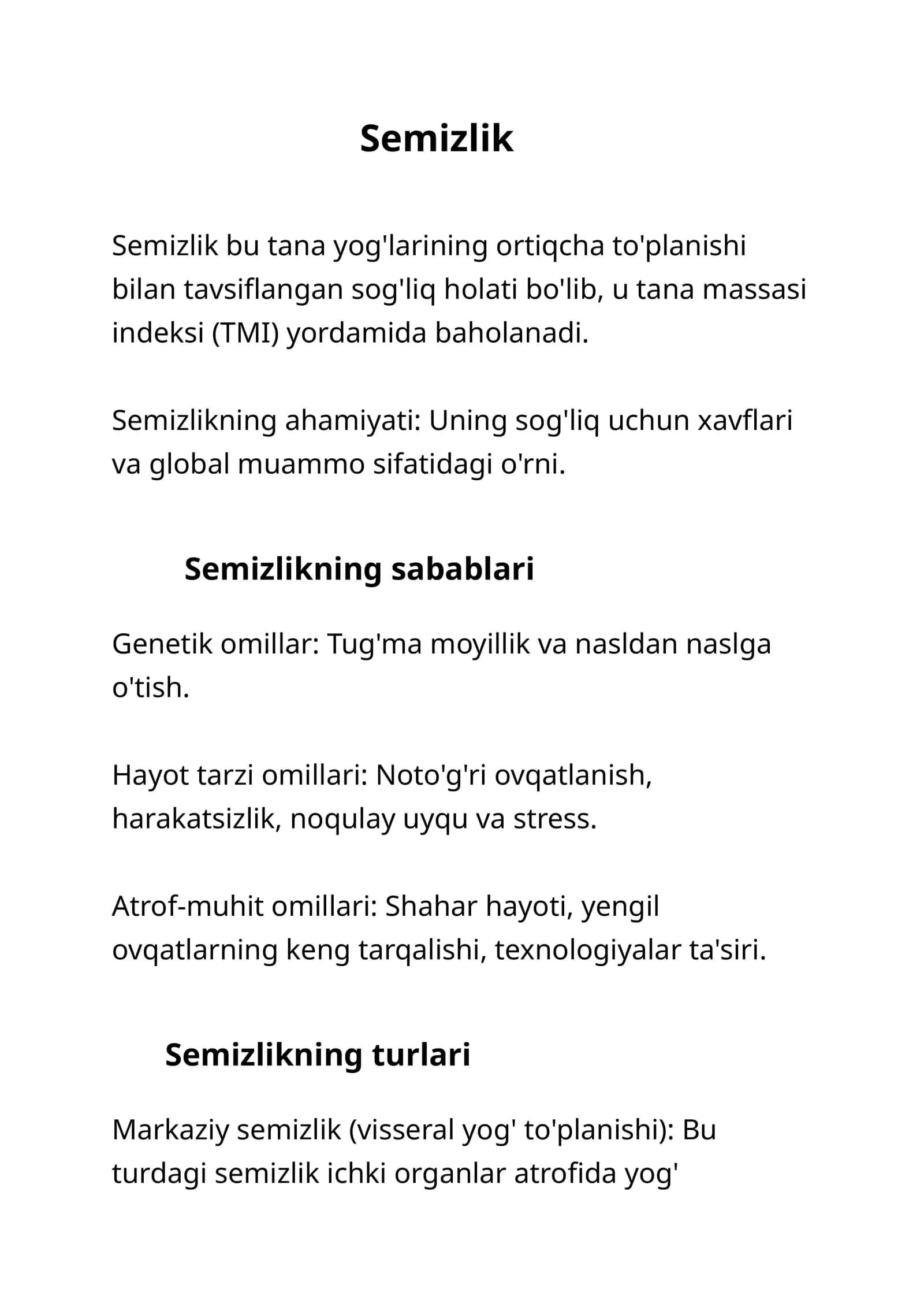 Semizlik 1