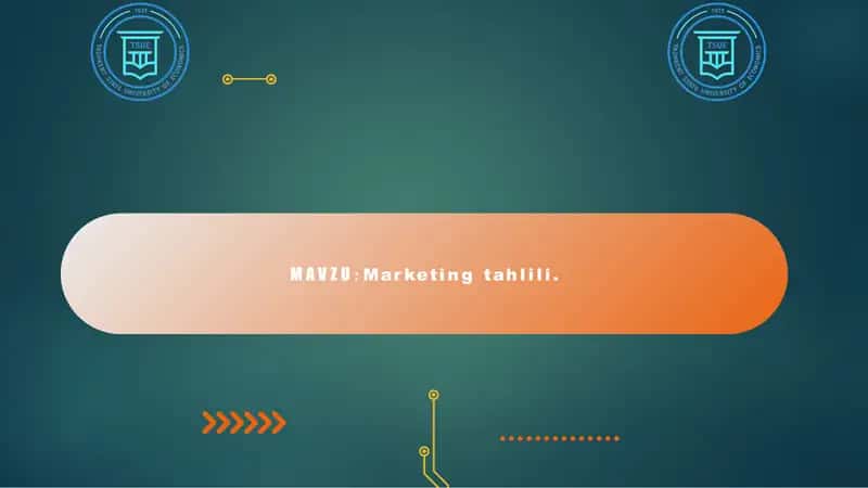Mavzu: Marketing tahlili 1