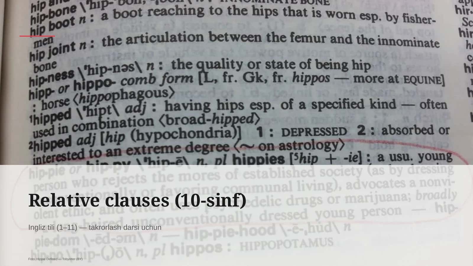 Relative clauses (10-sinf) 1