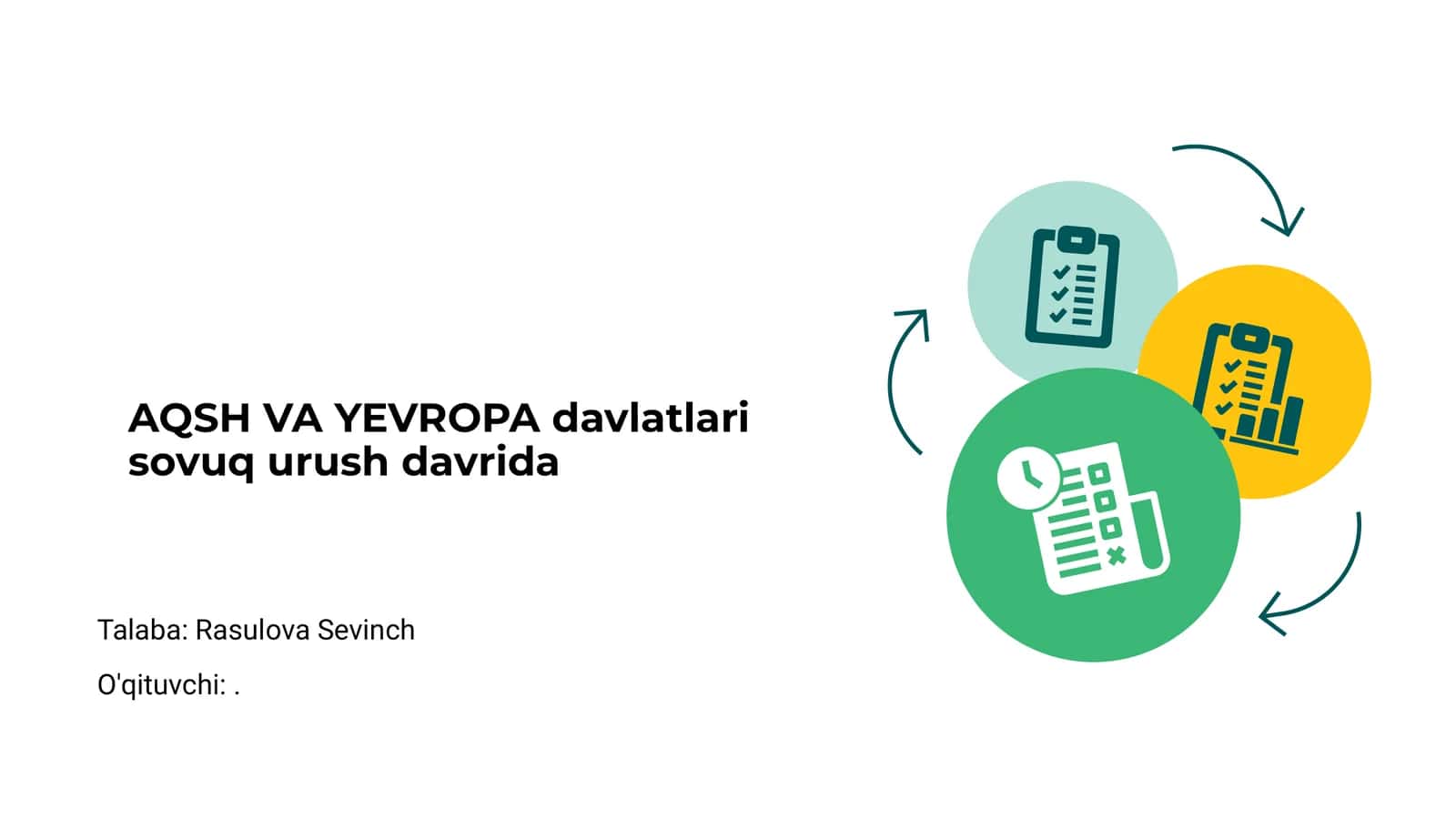 AQSH VA YEVROPA davlatlari sovuq urush davrida 1
