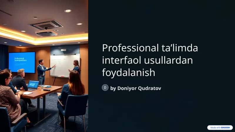 O‘qitishning interfaol usullari 1
