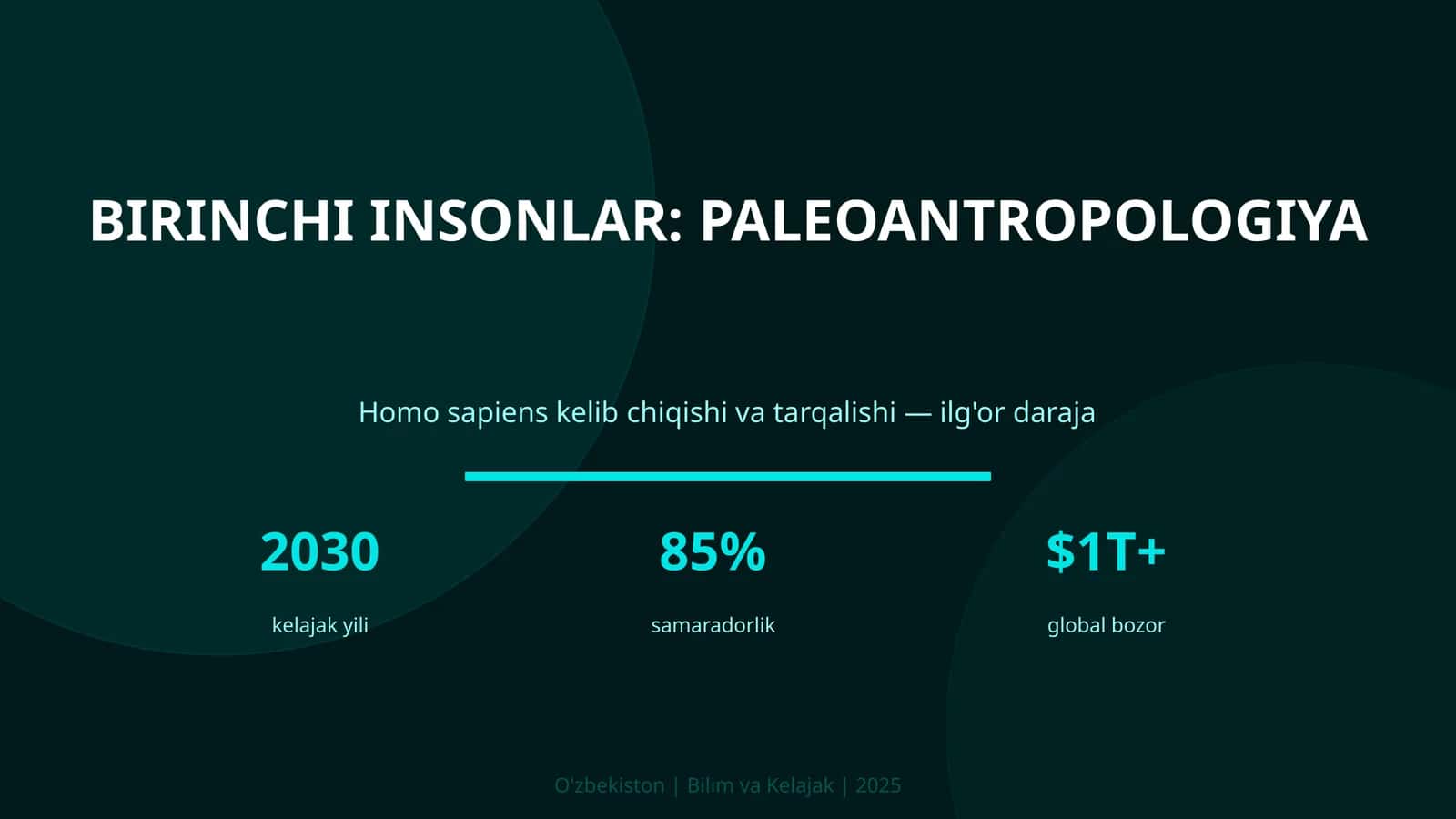BIRINCHI INSONLAR: PALEOANTROPOLOGIYA 1