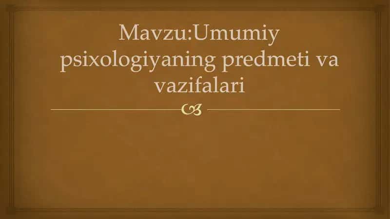 Umumiy Psixologiya 1