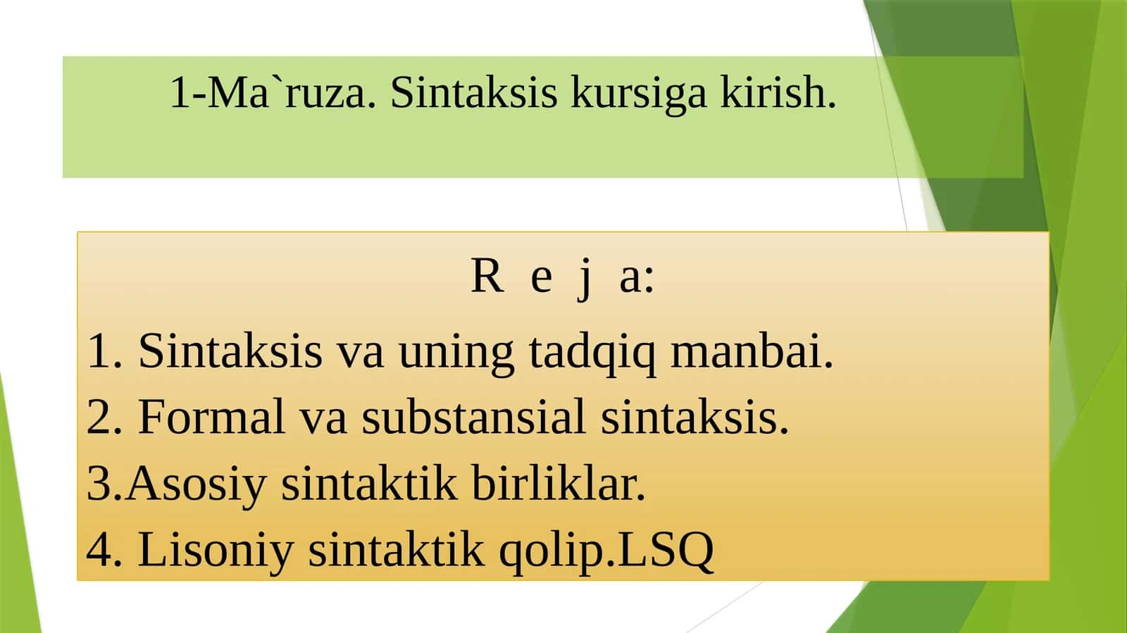 1-Ma`ruza.Sintaksis kursigakirish 1