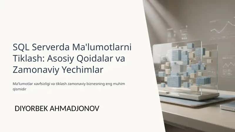 SQL Serverda Ma'lumotlarni Tiklash: Asosiy Qoidalar va Zamonaviy Yechimlar 1