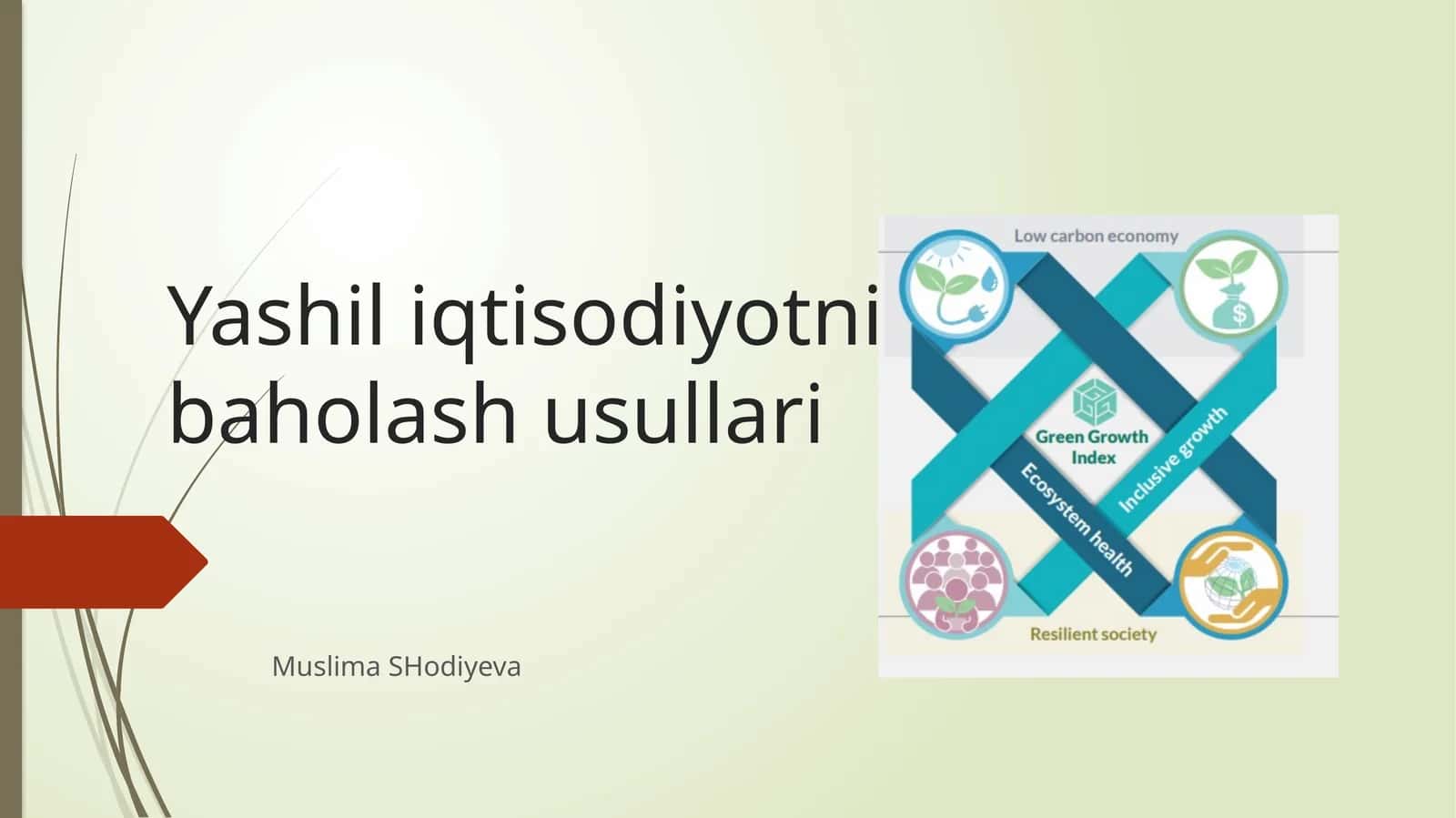 Yashil iqtisodiyotni baholash usullari 1