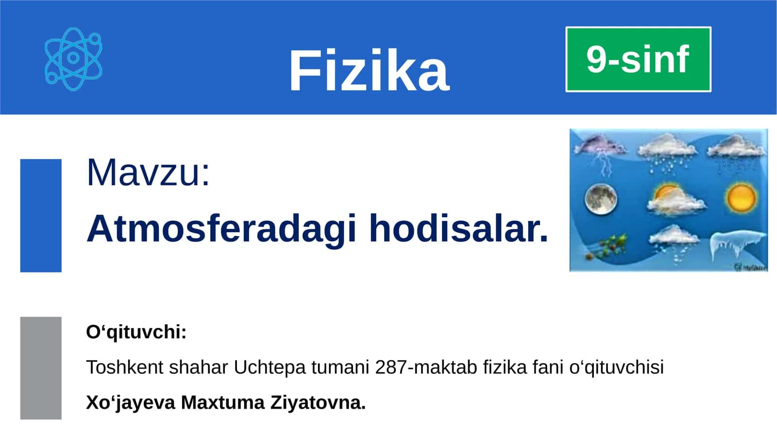 Atmosferadagi hodisalar 1